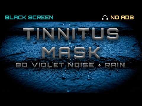 Stop the Ringing Instantly 🛑 Tinnitus Masker 8D Violet Noise 10 Hours Black Screen