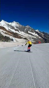 GoPro Hero9 black hand held skiing footage James GS Saas-Fee August 2021