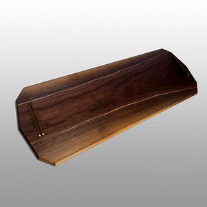 XL Serving Tray Live-edge Black Walnut - Etsy