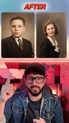 Nitin Chougale on Instagram: "Restore old and damaged photos to 4k with AI"