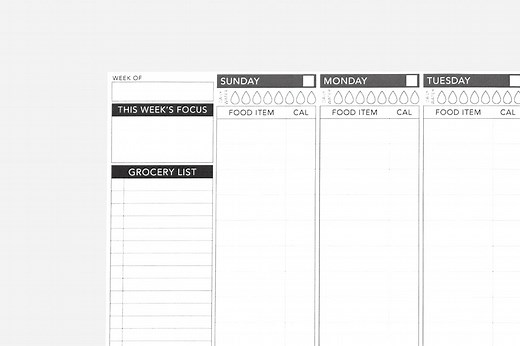 Calorie Tracker PDF | Free Printable | Passion Planner