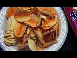 This is Lay's Stax Hot Spicy Barbecue potato crisps
