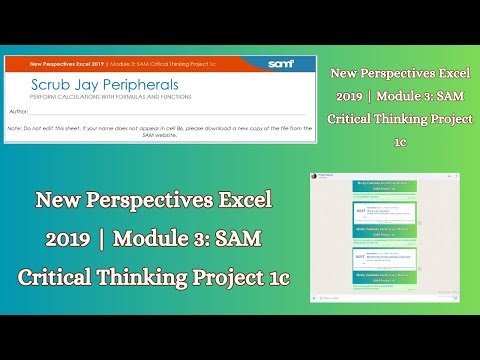 New Perspectives Excel 2019 | Module 3: SAM Critical Thinking Project 1c #newperspectives #module3
