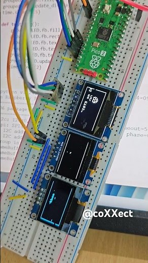 3 SSD1306 OLED on Raspberry Pi Pico 2/MicroPython