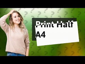 How do I print half A4 in Word?