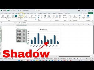 How to Add a Shadow Effect to a Graph in Microsoft Excel! #msexcel, #howto #tutorial #graph