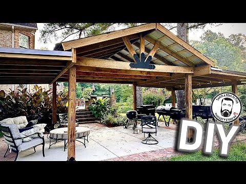 🔵 DIY Outdoor Kitchen Pavilion Build — Step-by-Step Backyard BBQ Project | Teach a Man to Fish