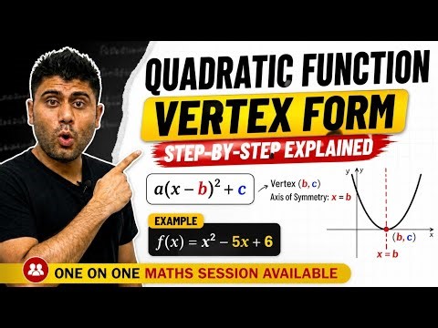 “Vertex Form Explained Step-by-Step 🚀 | Graph + Symmetry Trick (Class 12)”