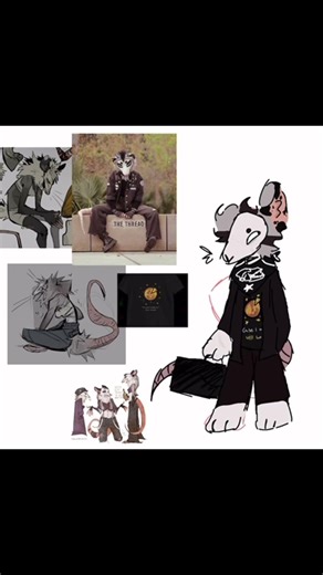 og + redraw speedpaints [first is old, from 2025, second is redraw, from today] furry #fursona #art