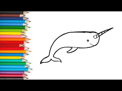 Learn how to draw Narwhal | Easy Drawing Narwhal For Kids | Easy Drawing Tutorial