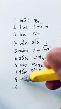 ベトナム語 数字「1」から「10」まで