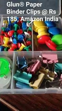 Glun® Paper Binder Clips Magnets Pins for Office, Stidents