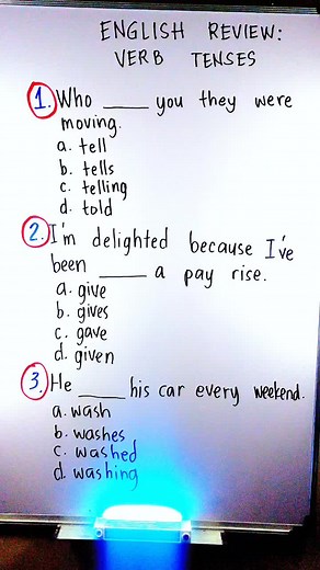 English Grammar Review: Verb Tenses