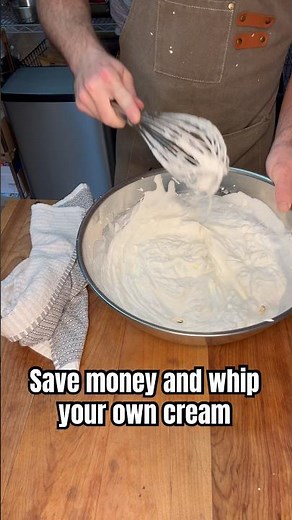 Homemade whipped cream is cheaper and better!