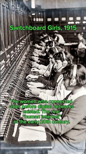 Switchboard Girls, 1915 #history #telephone #switchboard #1915