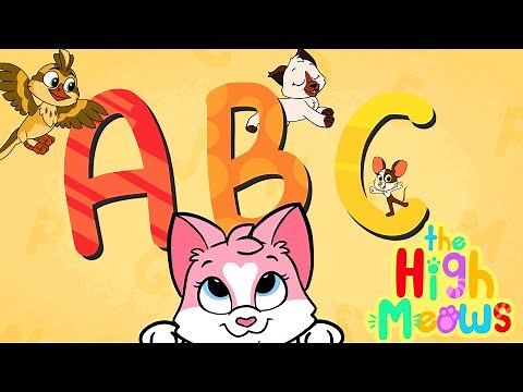 ABC Song in English and French- Sing-Along | The High Meows kids songs