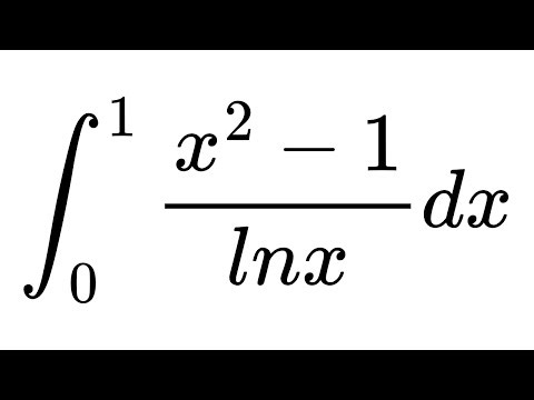 Integral of (x^2 - 1)/ln(x) from 0 to 1