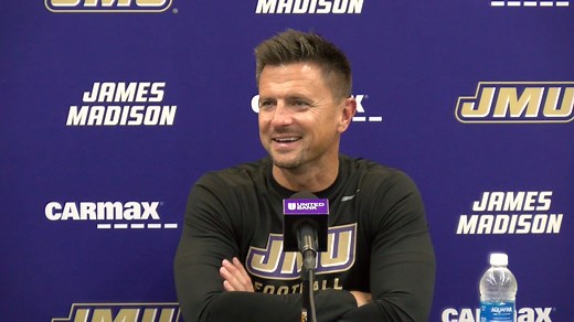 Coach Chesney met with media after JMU's home-opening win over GWU. | JMU Football