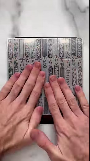 I’m baaaaack!✨ This time I created an easy DIY birthday card by stamping into Neon Lunar Pastes. I love the beautiful bold color!❤️ I started off by swiping Neon Lunar Pastes in the colors: mood ring, hot mess, tangent, and yellowjacket using the scraper from the Paste Tools Set. You want the layer of paste to be pretty thin and the scraper helps to get it smooth and thin. Then, I pressed the Candles Background Stamp into the wet paste. This gives a really cool stamped impression.🤩 Next, I stam