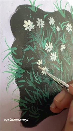 Easy gouache painting|flowers painting#youtubeshorts #easypainting