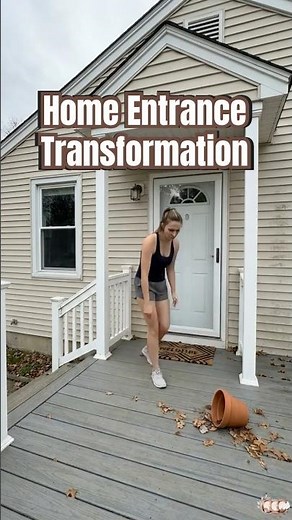 Front Porch Makeover | Messy Entrance to Cozy US Home Entryway ✨
