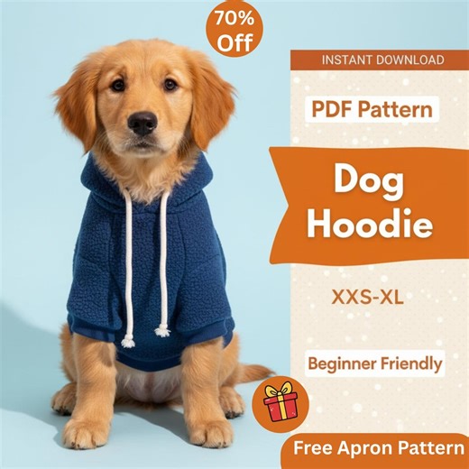 Dog Pattern, XXS-XL, Dog Hoodie Sewing Pattern, PDF Sewing Pattern Pet, Pattern Dog, Instant Download, Pet Pattern, Sewing Pattern for Dog - Etsy
