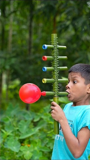 Creative Bamboo Craft with Colourful Balloons #toys