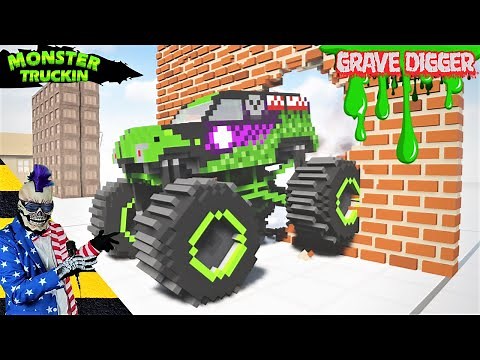 Monster Jam INSANE Crashes, Freestyle and High Speed Jumps #2 | BeamNG Drive | Teardown