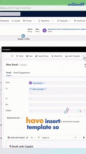 Here’s how to apply an email template and send it to a lead in Dynamics 365. #Dynamics365 #CRM #SalesTips #B2B