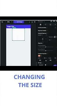 FLUTTERFLOW CHANGING THE SIZE CONTAINER #flutterflow #videotutorial #flutter #shorts