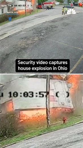 Security video captures house explosion in Ohio