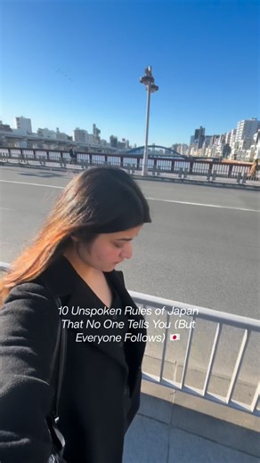 Kritikaきりてぃか on Instagram: "Nobody tells you these rules. I learned them by watching… and sometimes by getting the look 😅 Living in Japan taught me that politeness here isn’t loud, it’s intuitive. These are the unspoken rules locals just know 🇯🇵 1. Silence is the default in public Trains, buses, elevators- keep conversations low and short. Phone calls on trains? Absolute CRIME! 2. Don’t eat while walking Street food exists, but eating on the move is low-key frowned upon. You either stand near