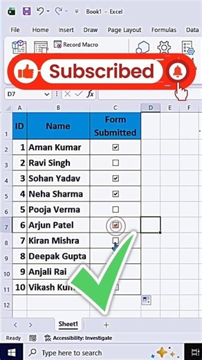Excel Magic Trick: Insert Checkbox in 10 Seconds! ✨