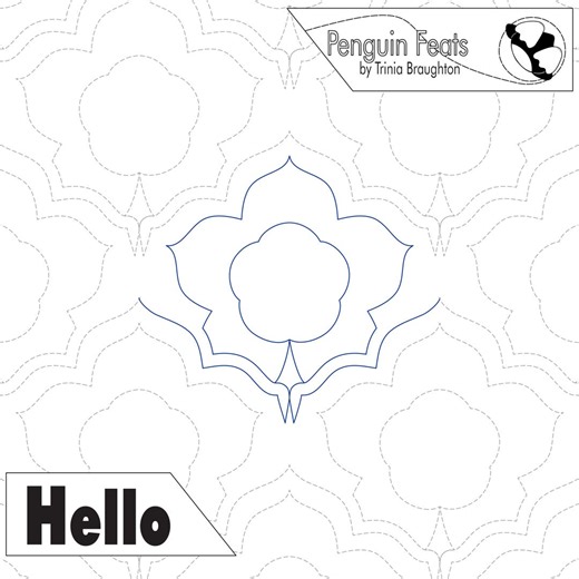 Hello Digital Quilting Design for Computerized Longarm Machine Quilt Pattern (instant Download) - Etsy