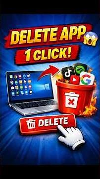 👉 PC lapTop Me App Delete / Uninstall 😱 | Easy Trick #shorts 2026 🔥
