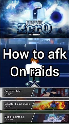 Afk raid method in jujutsu zero (Roblox) #roblox #jujutsuzero #tutorial