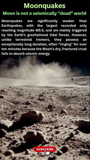 Do you know ? The Moon has moonquakes, similar to Earth’s earthquakes - #TheMoon, #SpaceFacts