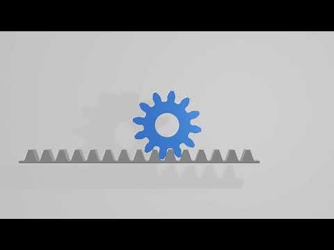 Rack and pinion mechanism in blender