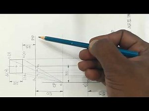 Perspective Projection | Square Prism | Drawing Sheet | Unit 5 Engineering Graphics |