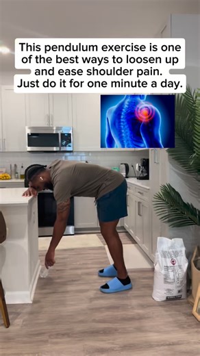 Dealing with shoulder pain? Try this simple one-minute pendulum move it helps loosen stiff joints, boost blood flow, and ease tightness fast. Do it daily and you’ll start feeling that shoulder open up again. #fblifestyle #shoulderpain #mobility #wellness | Brandon Palmer