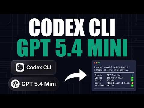 GPT 5.4 Mini on Codex CLI is INSANELY FAST (Better Than Gemini?)