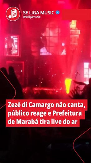 SE LIGA MUSIC on Instagram: "O show da virada com Zezé di Camargo, contratado por nada menos que um R$ 1 milhão, gerou forte insatisfação do público em Marabá. Desde o início, espectadores relataram que o cantor dublou músicas antigas do repertório. Segundo quem acompanhava a apresentação, a voz utilizada era antiga e pré-gravada. Ao vivo, apenas as falas entre respirações e pausas das canções eram perceptíveis. A reação do público foi imediata. Termos como “pura enganação” e “farsa” passaram a 