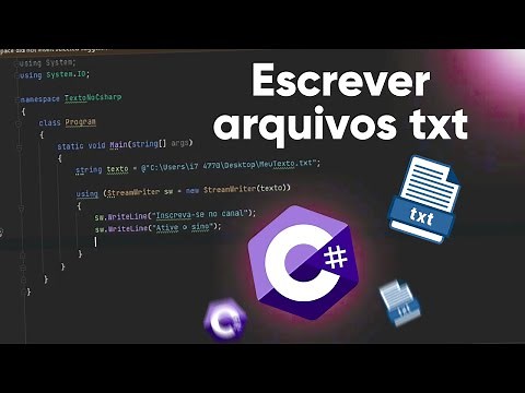 Como ESCREVER e LER arquivos de texto (.txt) usando C# (C-Sharp)