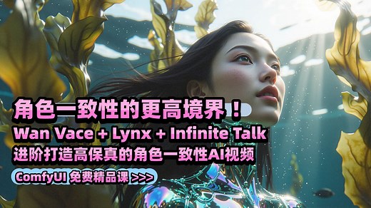 角色一致性的更高境界！Wan Vace 与 Lynx 和 Infinite Talk 合作 - 打造史上最逼真的高保真AI视频 ！