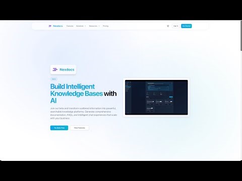 Product demo NexDocs, Generate AI based knowledge base using AI