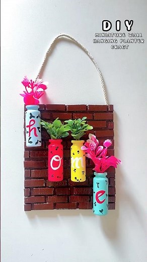 Diy Wall Hanging Mini Planter Craft#shorts #viralshort #reuse #diy #handmade #crafting #trending