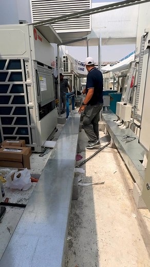 ‏تركيب vrf علي مكنة فريش اير (FAHU) ❄️🔥❄️‏ الجزء ‏4‏ | تكييف وتبريد