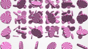 Pink Color Candy Pack Falling Animation. 3D Candies Falling. Candies Rain. 4K