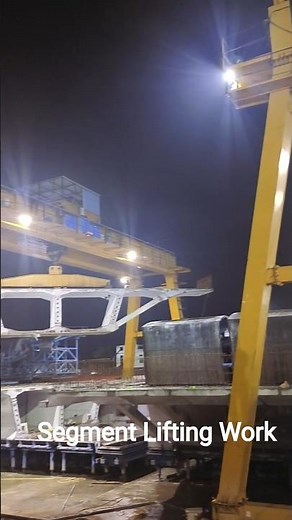 🌉 Bridge Segment Lifting by Gantry Crane | Construction Site Work