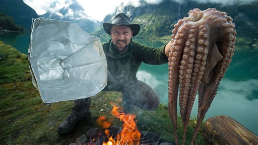 Octopus Croissant Baked in a Campfire Oven
